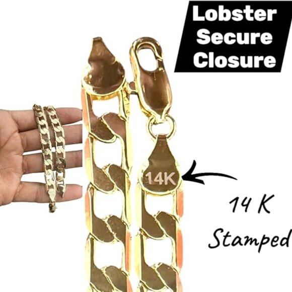 San Judas Tadeo 3" Big Pendant Necklace 14K GP Religious CZ Miami Cuban Chain - Picture 3 of 4